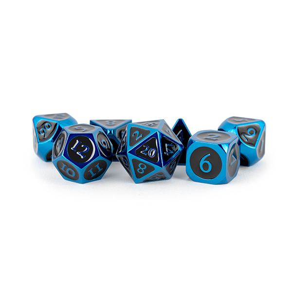 7-Die Set Metal: Blue with Black Enamel